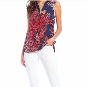 Michael Kors Sleeveless Coral Top